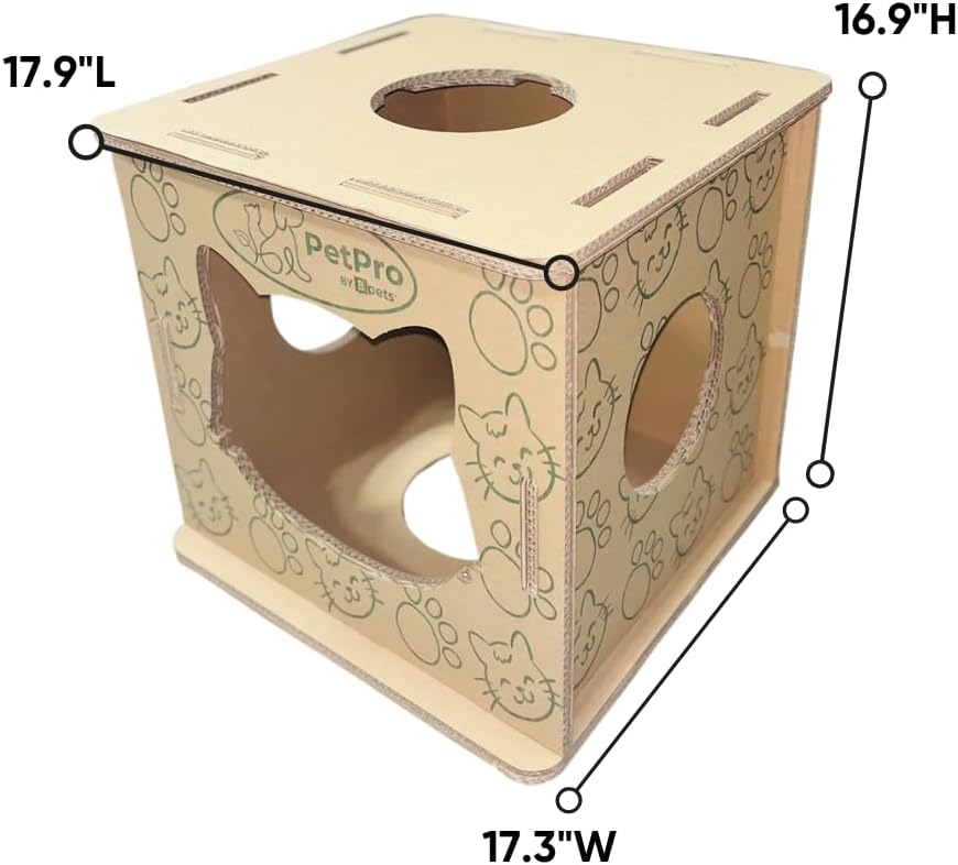 Cat House - Corrugated Cardboard Cat Scratcher for Indoor Cats J7557