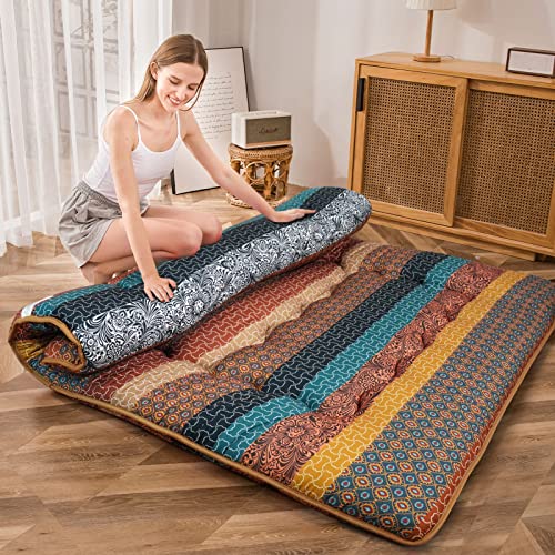 MAXYOYO Bohemian Floor Bed Futon Mattress, Foldable for Adults P770