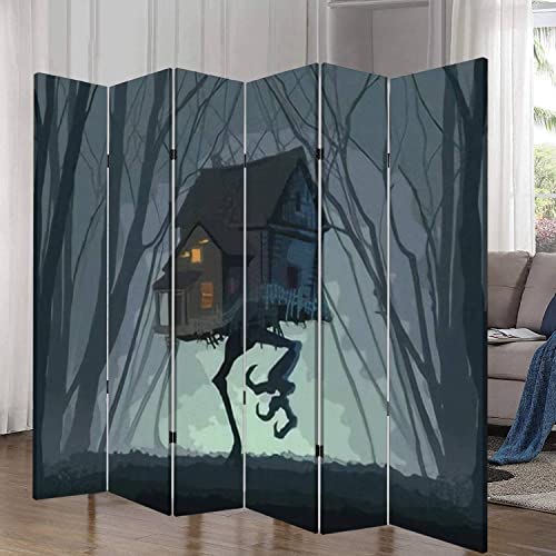 6 Panel Canvas Room Divider Screen Privacy Partition for Home Office H442170