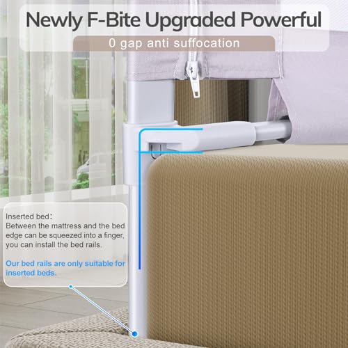 Toddler Bed Rail with Double Child Lock for Full Size Bed, 54" K256130