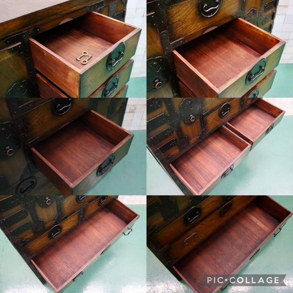 Folk Art Japanese Style Chest of Drawers Storage Furniture S4712