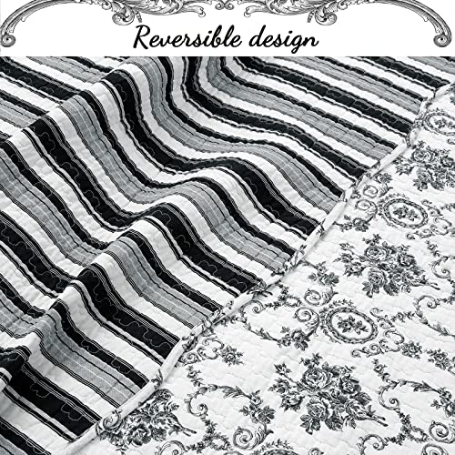 Cozy Line Home Fashions French Medallion 100% Cotton Quilt Set Queen Q4733