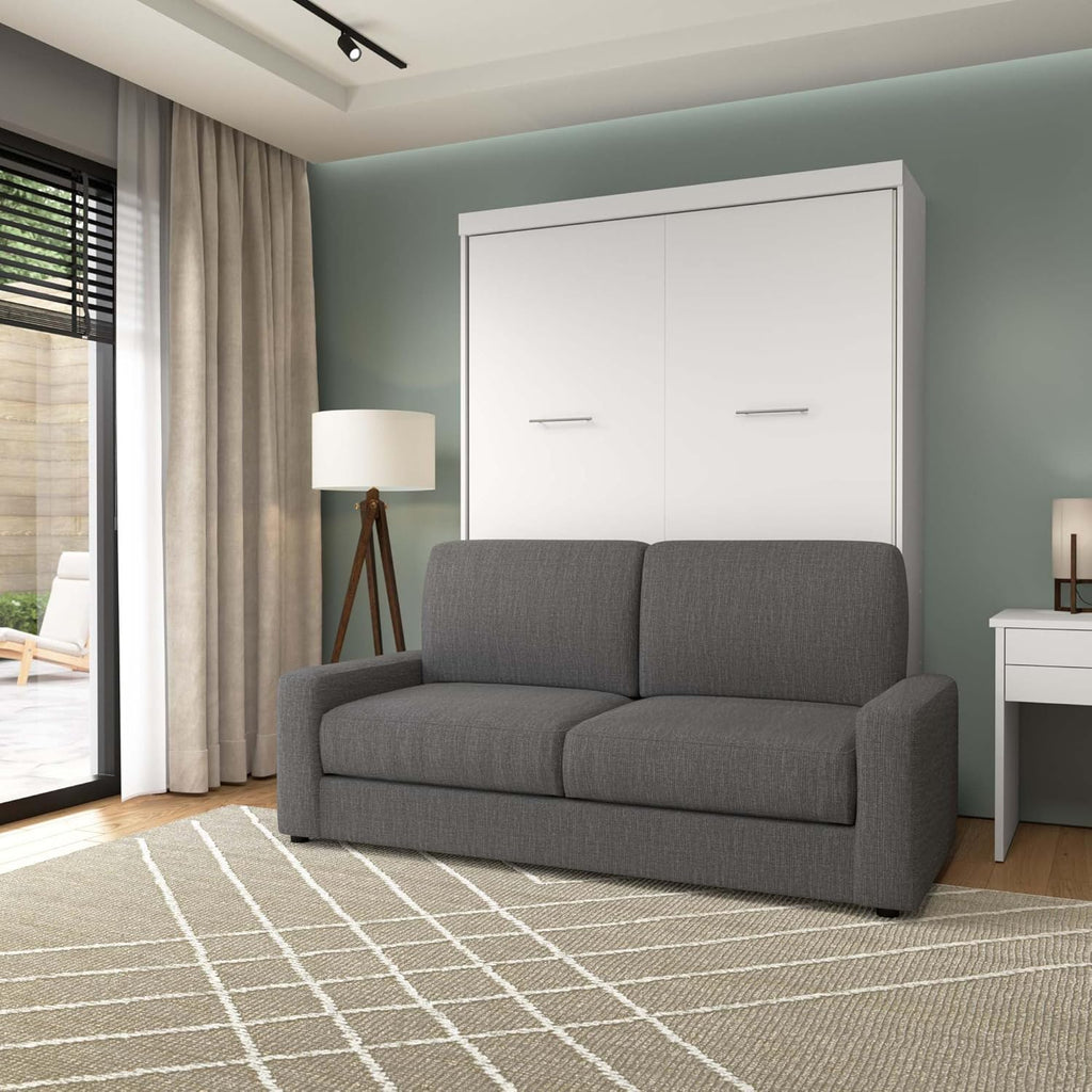 Bestar Nebula Murphy Sofa Wall Bed, Queen, White K1229