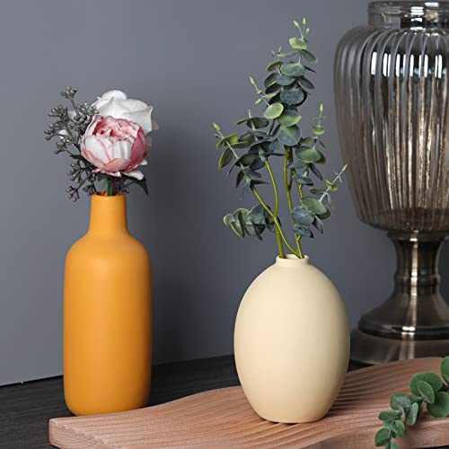 CUCUMI 4pcs Ceramic Vases Farmhouse Table Decor C669