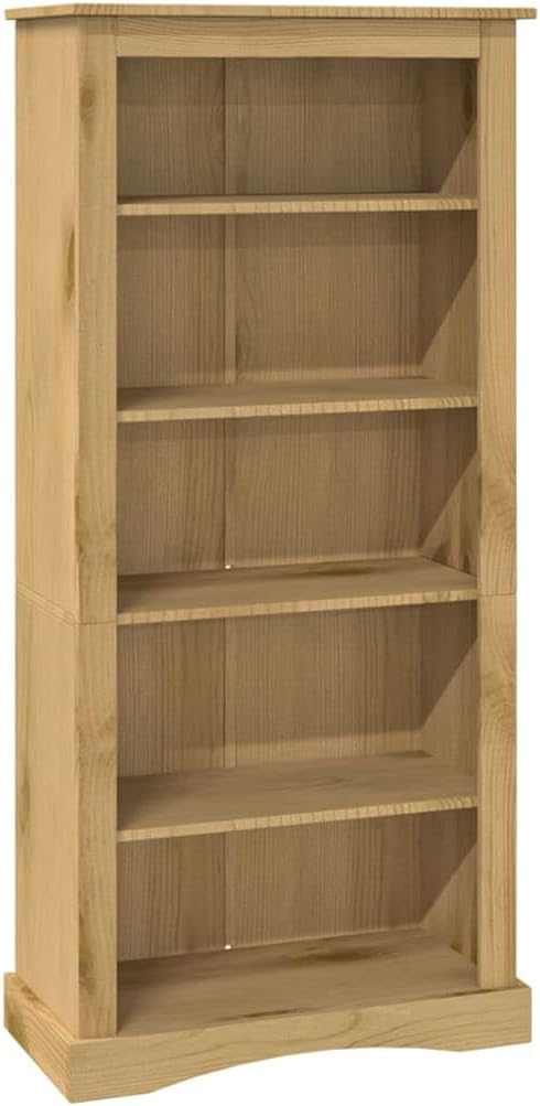 5-Tier Bookcase Office Furniture Bookshelf for Bedroom Mexican Pine Corona F569