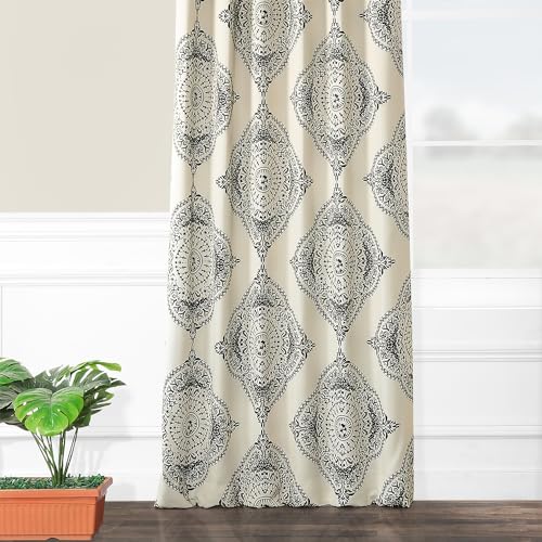 HPD Half Price Drapes Printed Room Darkening Curtains 50 x 84, Henna Clover G5068