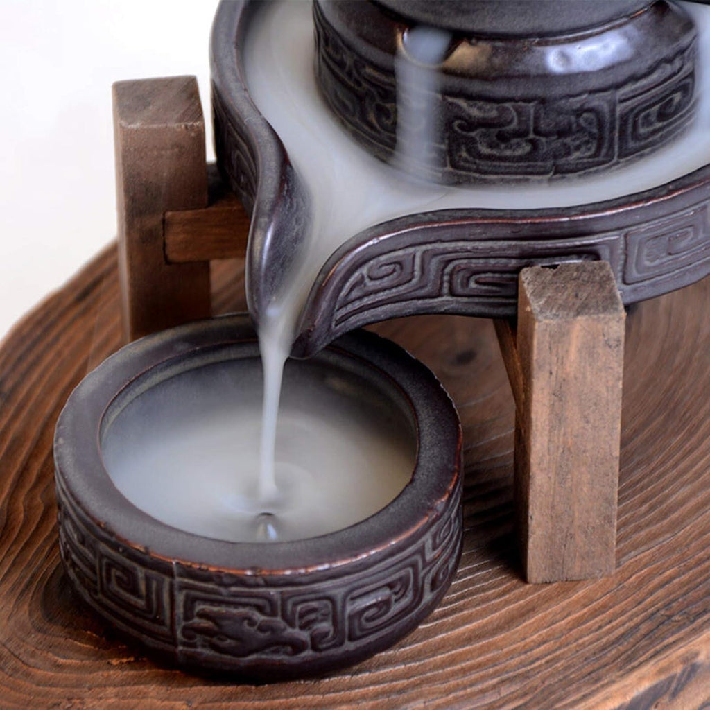 Handmade Ceramic Backflow Incense Holder for Home Office Decor M1571