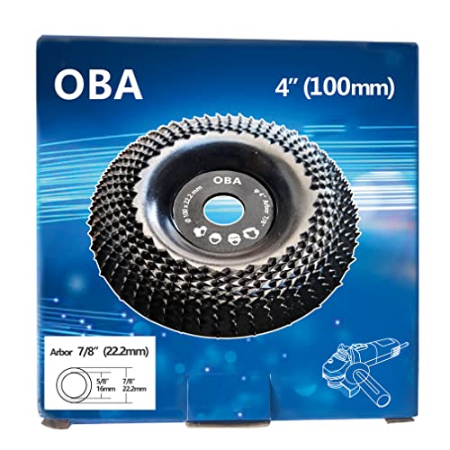 OBA 3Pcs 4 Inch Angle Grinder Wood Carving Disc with 7/8" Arbor O118061