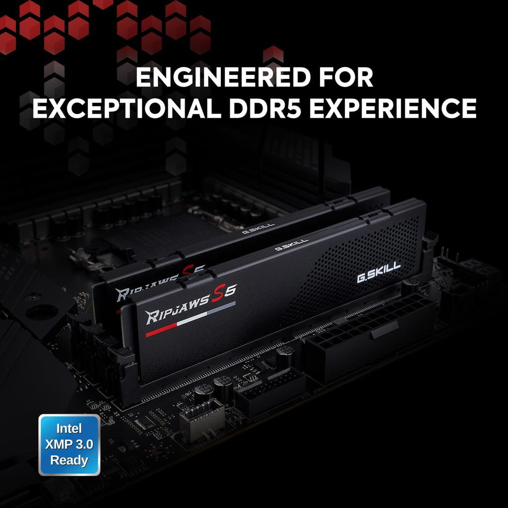 G.SKILL Ripjaws S5 DDR5 RAM 32GB (2x16GB) 6000MT/s CL36 Desktop Memory UDIMM - Matte Black I574926
