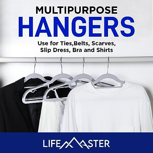 80-Piece Clothes Hanger Set with 360° Swivel Hook, Black H30763