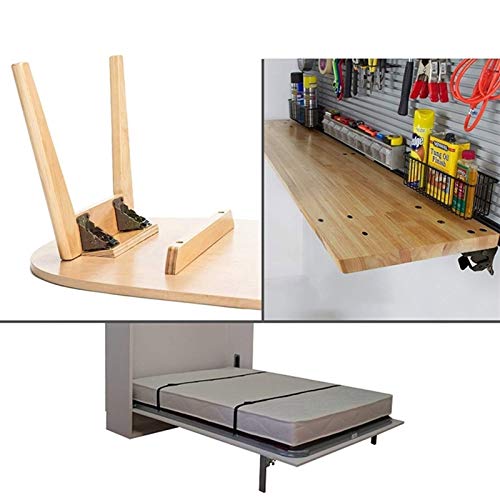 4PCS Self-Locking Folding Table Leg Hinge with Mounting Corners L88247