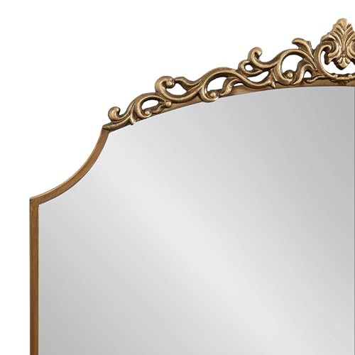 Kate and Laurel Arendahl Ornate Arched Scallop Mirror, 24 x 36, Antique Gold P8364