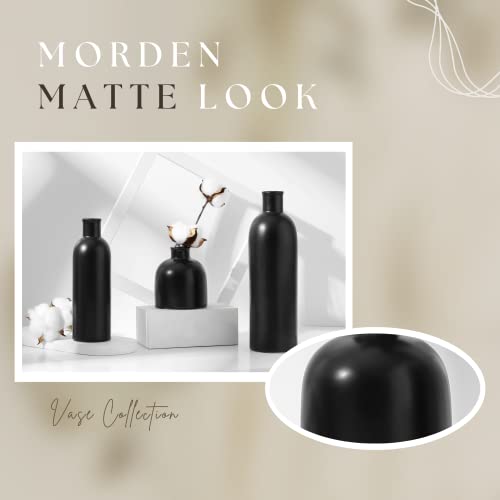 Perfnique Ceramic White Vase Set of 3, Modern Boho Home Decor O352807