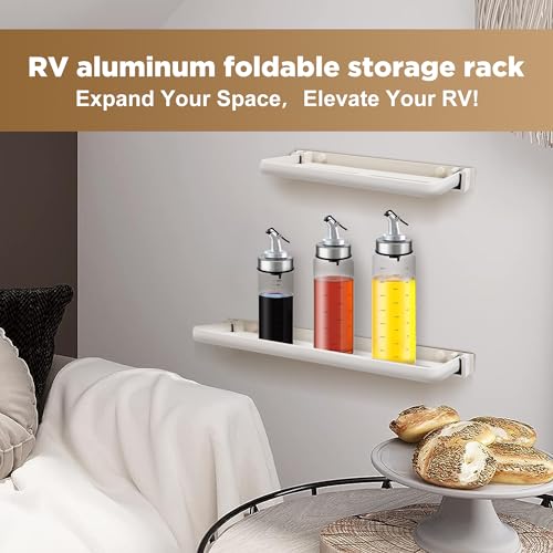 RV Aluminum Foldable Shelf Wall-Mounted 16 inch U524681