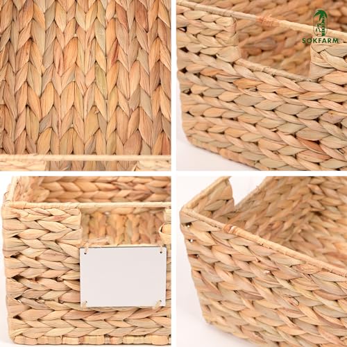 Water Hyacinth Woven Storage Baskets 3 Pcs (12 Inch) F1508