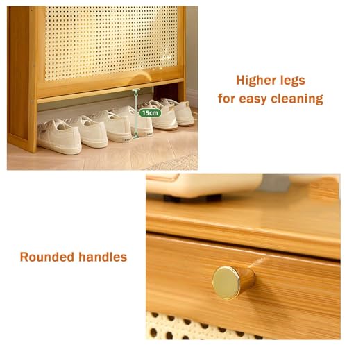 Bamboo Shoe Storage Rack 3 Layers Freestanding Cabinet A2432