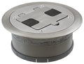 TRADESELECT RF406ALU Floor Box Cover with 15A 125V Outlet Included, Aluminum