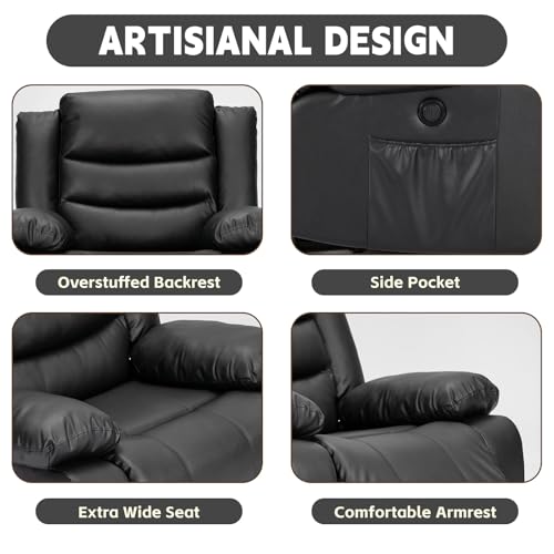 Power Lift Recliner Chair for Elderly with Massage and Heating, Brown U5395