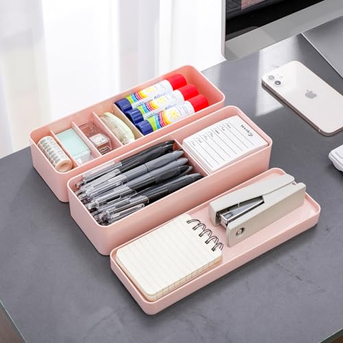 2 Pack Cord Organizer Box with Adjustable Compartments, Clear U374