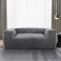 71" Large Memory Foam Bean Bag Sofa Chair with Armrest for Adults, Giant Foam Filled Furniture Lazy Soft Beanbag Couch Living Room Chill Gaming Reading Plush Lounger Chair Gray