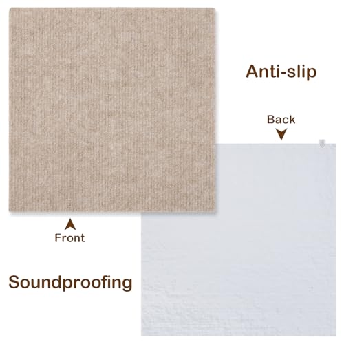 12" x 12" Dark Grey 12 Pack Self Adhesive Carpet Floor Tiles H674
