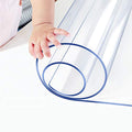 Thicken PVC Clear Table Cover Protector Tablecloth Large Plastic Table Pad Waterproof Wipeable Vinyl PVC Cover for Rectangle Dinner Table Mat Pad Furniture Protector 28 inch Dia