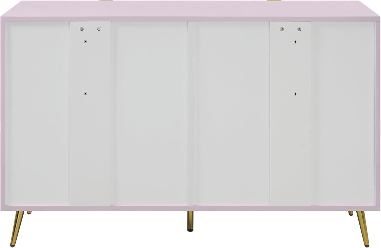 Acme Gaines 6-Drawer Pink High Gloss Wood/Metal Dresser D82099