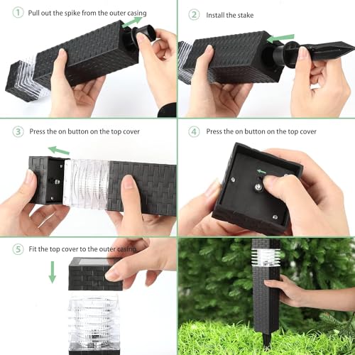 Solar Pathway Lights Outdoor 6 Pack White L6415