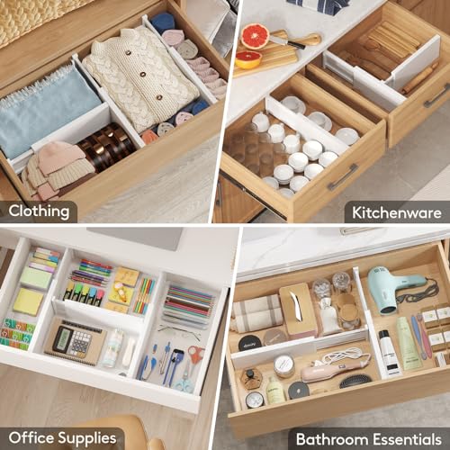 Lifewit 8 Pack Adjustable Drawer Dividers 5" High T2285