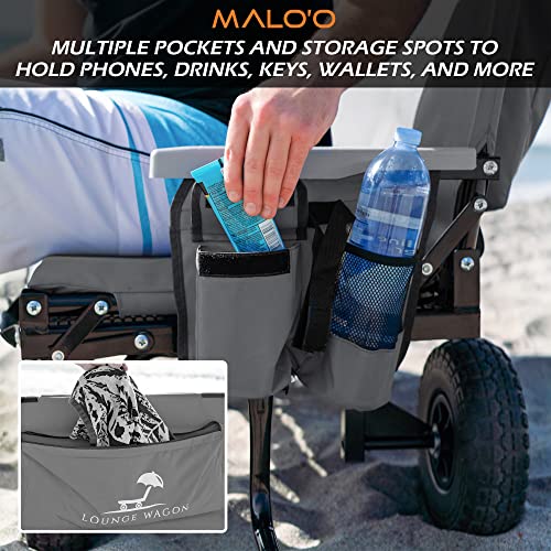 Lounge Wagon 3-in-1 Convertible Beach Cart with Cargo Net J798