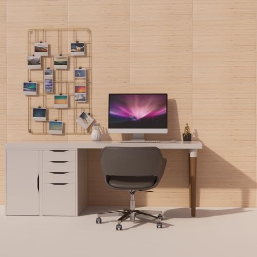 Peel and Stick Wood-Look Wall Panel 28 in. x 14 in. Light Oak S74407