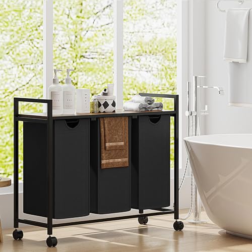 Laundry Sorter Cart with Wheels, 3 Removable Bags T56070