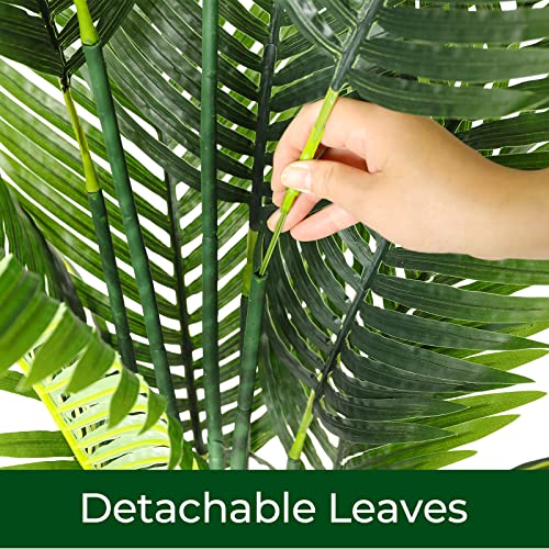 VIAGDO Artificial Palm Tree 5ft Tall Fake Plant with 11 Detachable Trunks Indoor Decor M2351