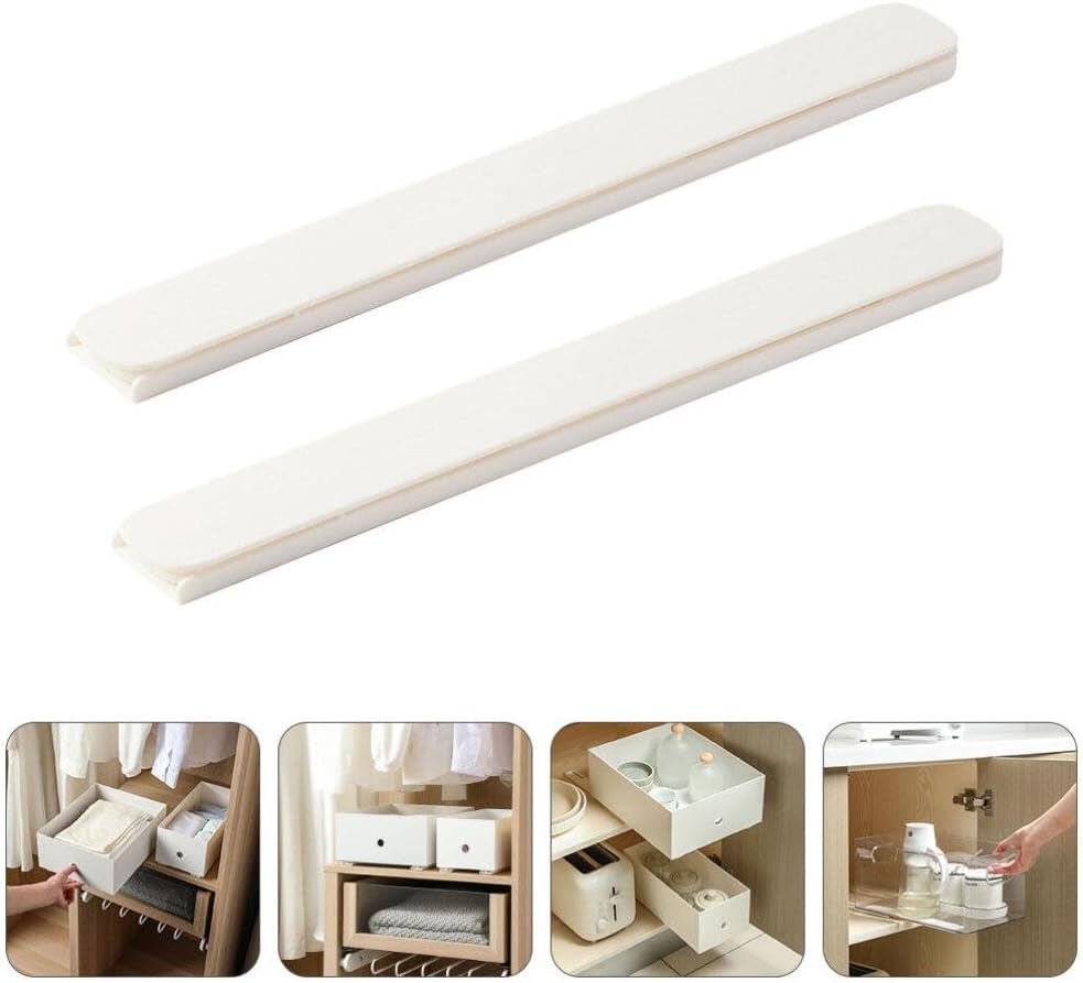 Housoutil Drawer Slides, 4Pcs Screw-On Plastic Drawer Rails Guide Rails V540
