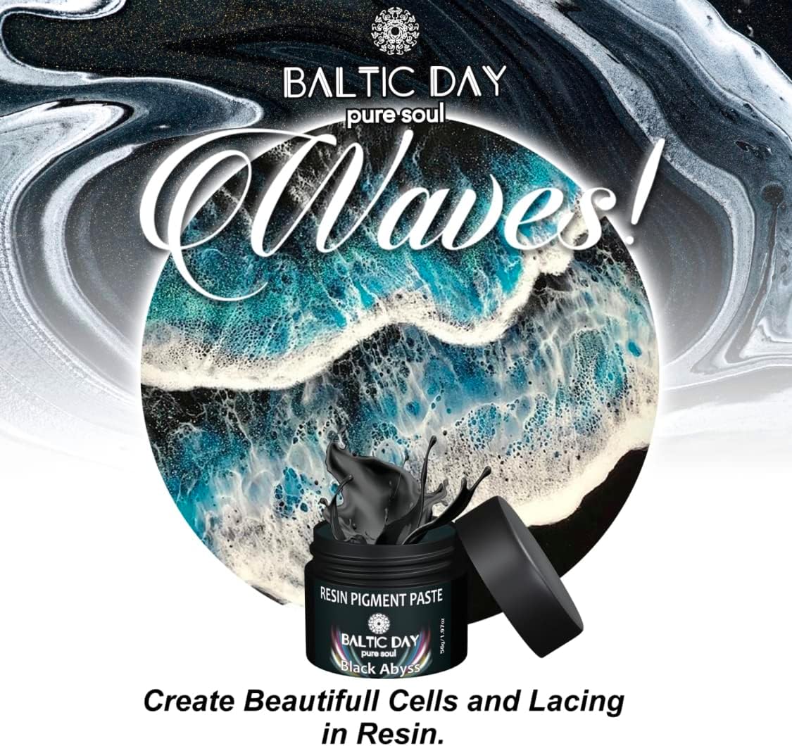 Black Abyss Black Pigment Paste for Epoxy Resin, 2oz Jar G4913