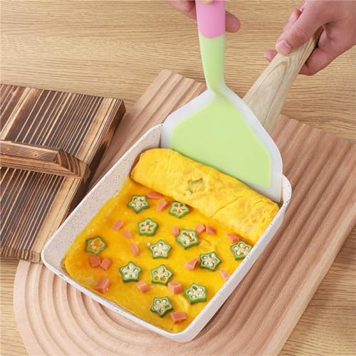 Japanese Omelette Pan Nonstick Tamagoyaki Pan with Lid and Oil Brush G47739