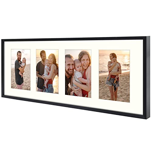Golden State Art 8x20 Picture Frame Distressed White for Four 4x6 Photos C58403