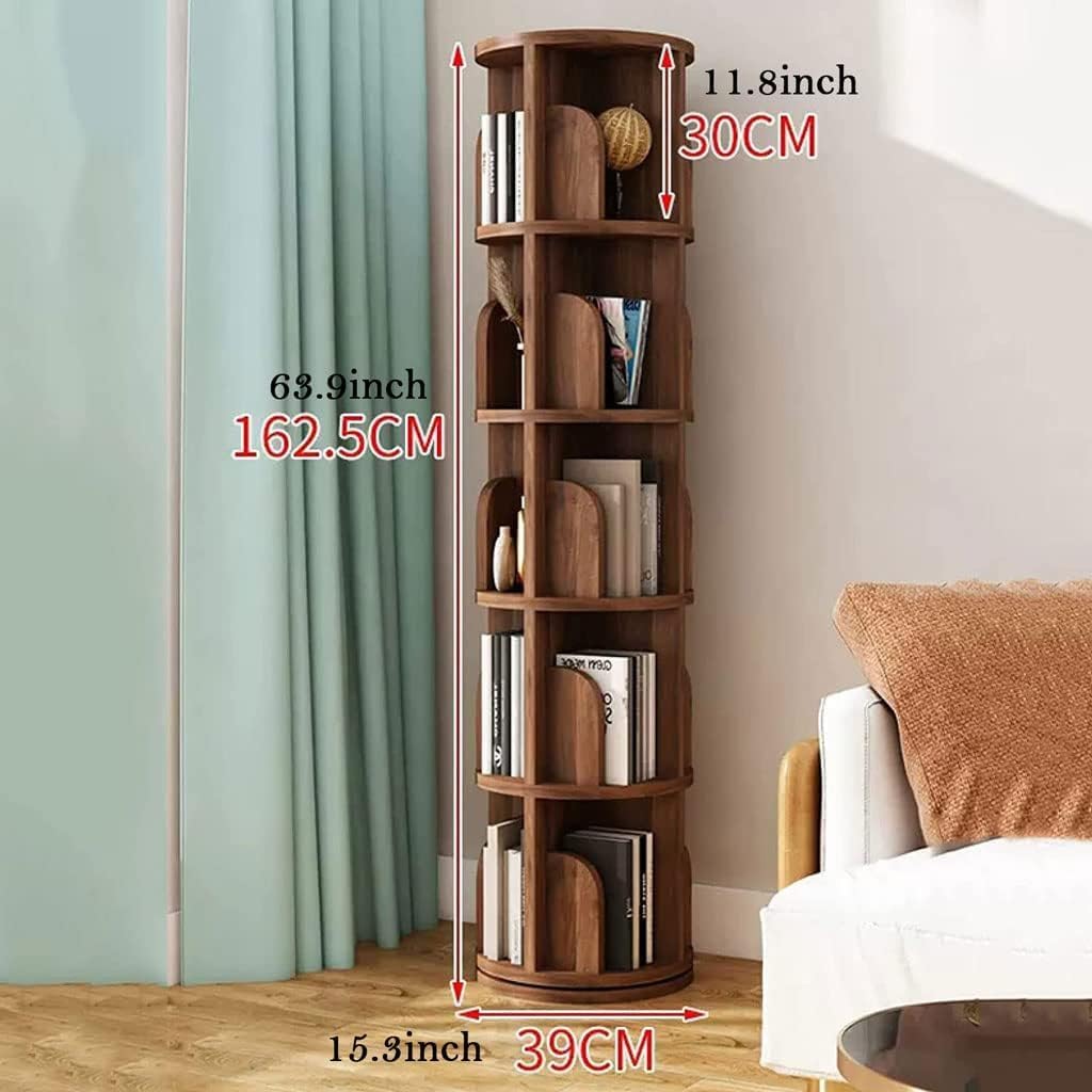 NeziH Flexible Solid Wood 5-Tier Standing Bookcase H422