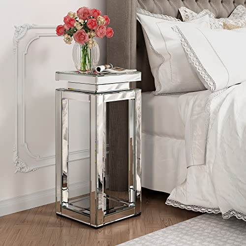 ENENE Mirrored End Table Crushed Diamond Coffee Table A67084