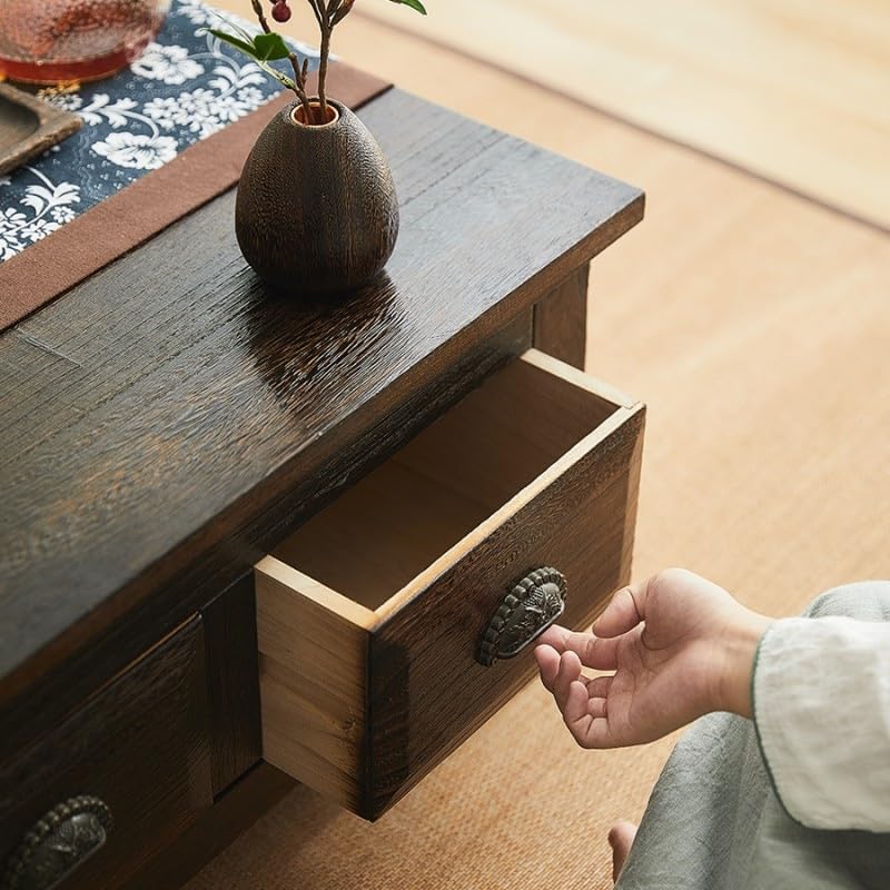 Chinese Style Wooden Sofa Table with Storage Cabinet O636