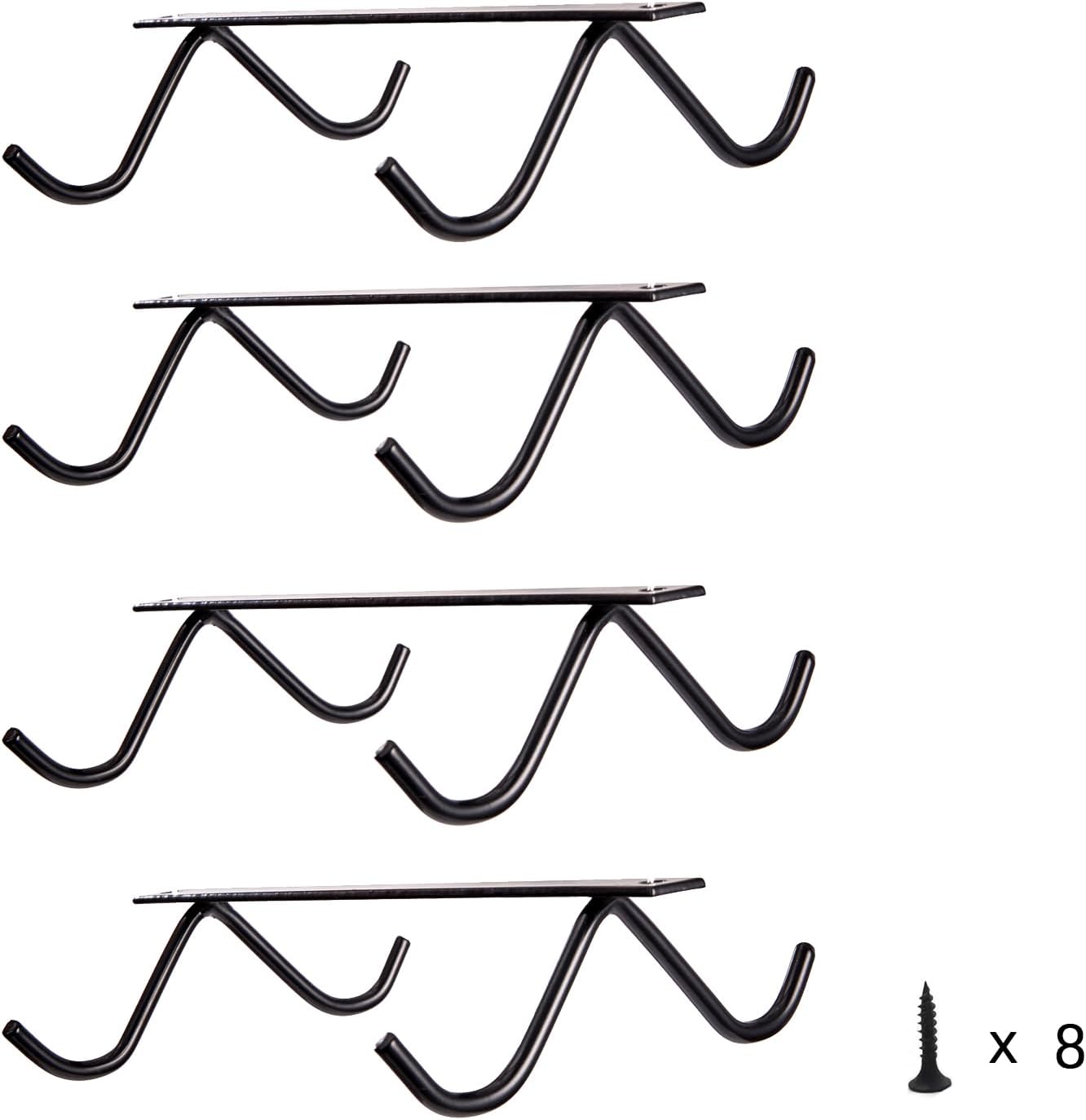 4 Packs Mug Holder Under Cabinet, 16 Hooks for Coffee Cups C963644