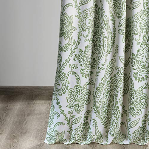 HPD Half Price Drapes Printed Room Darkening Curtains 50 x 63, Tea Time China Blue H354