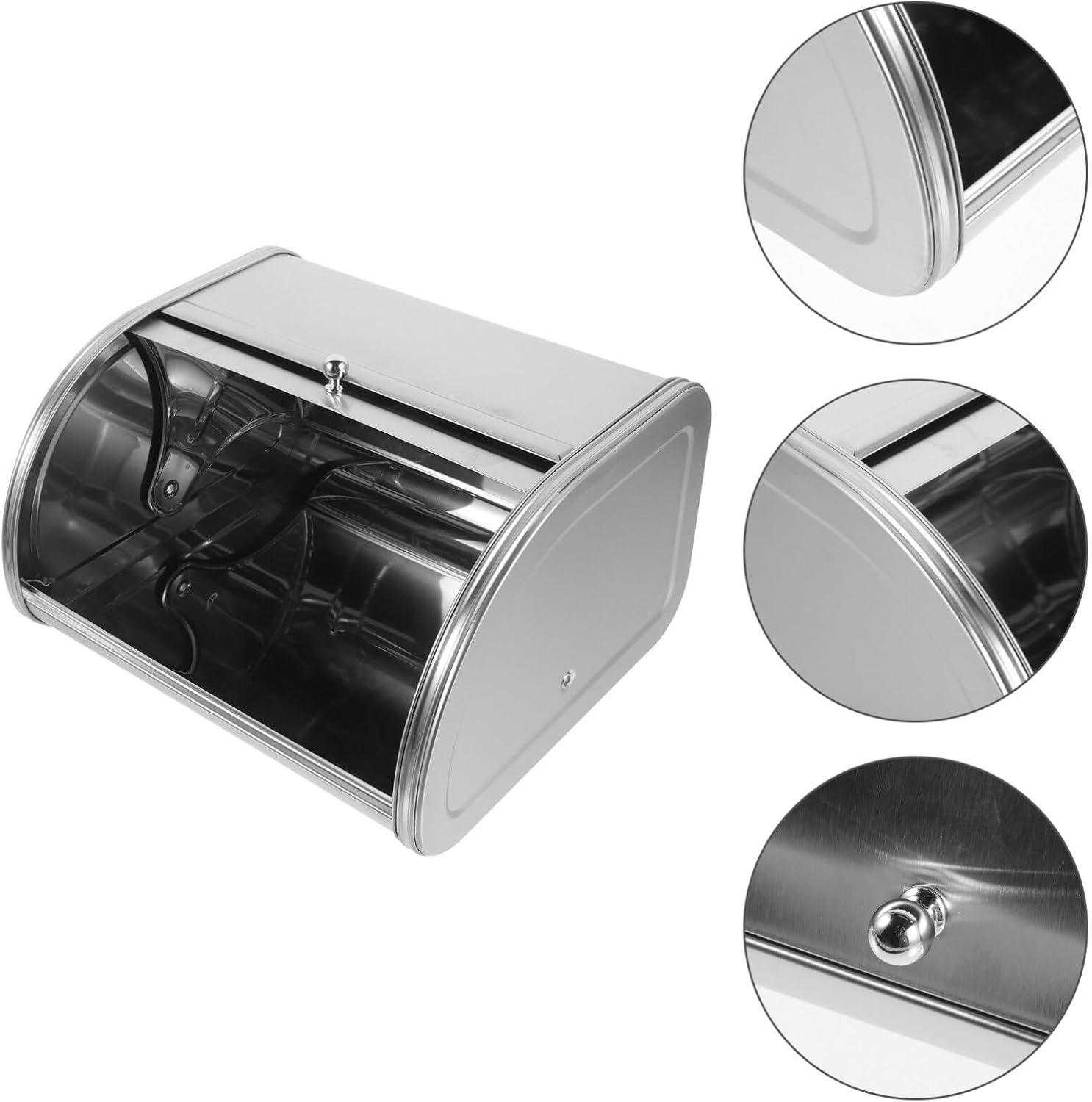 Holibanna Bread Storage Container Box Stainless Steel with Cover B140