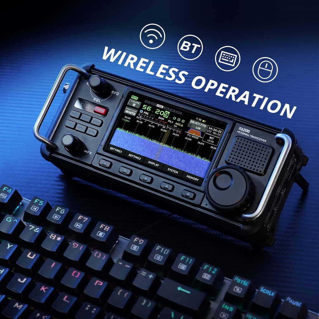 Xiegu X6200 HF Radio Transceiver, Portable with RF Direct Sampling, 3200mAh Battery J20506