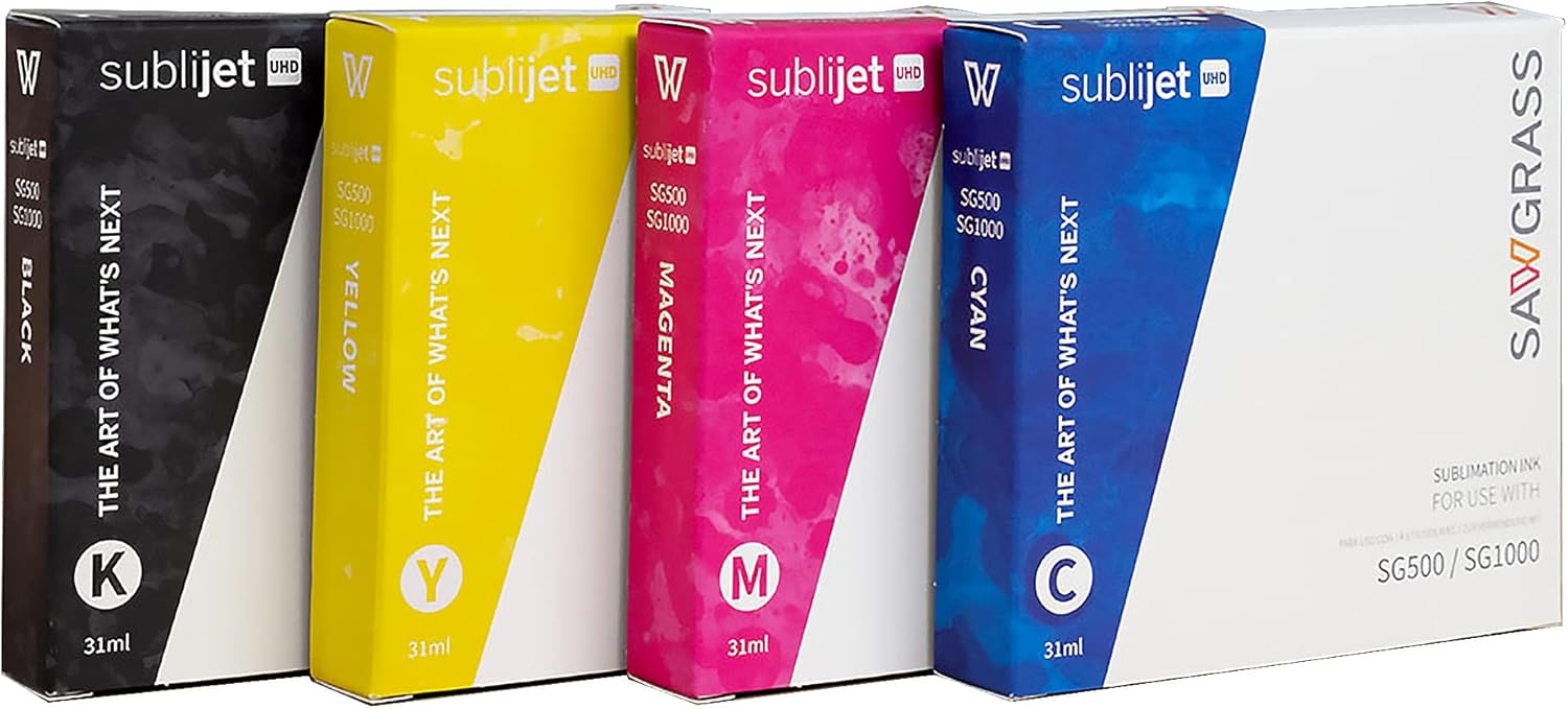 Sawgrass SubliJet UHD CMYK Ink Set for SG500 & SG1000, 4 Pack M93516