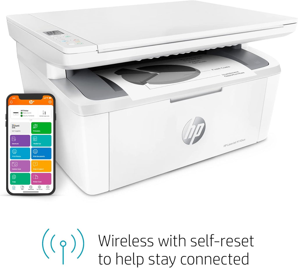 HP LaserJet MFP M140we All-in-One Wireless Black & White Printer with HP+ and 6 Months Instant Ink V3159