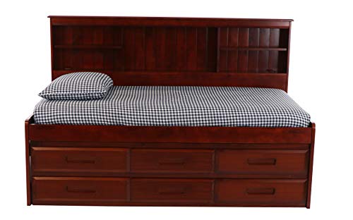 Discovery World Furniture Twin Bookcase Day Bed with 6 Drawers K93871