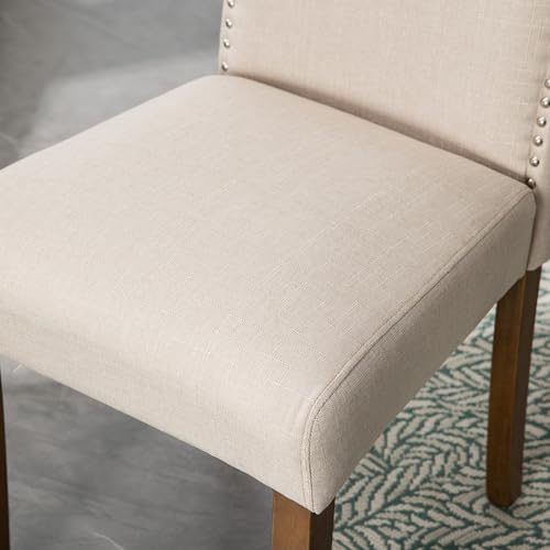 Upholstered Parsons Dining Chair Set of 4, Smoky Grey W249683