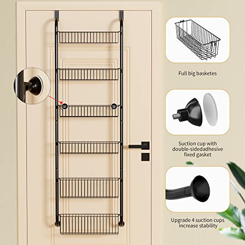 TIMEBAL 8 Tier Over the Door Pantry Organizer with 8 Full Baskets, White V212