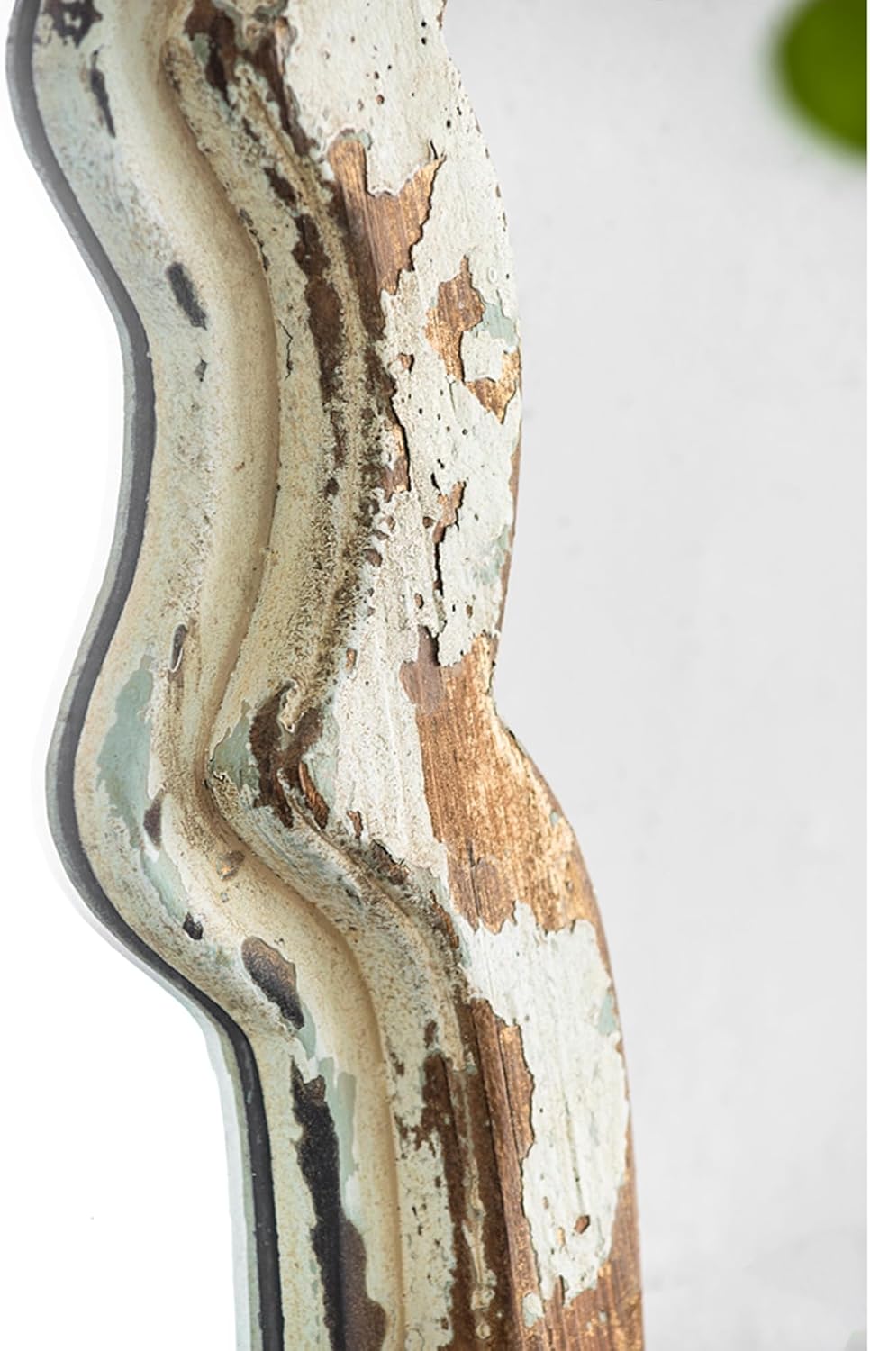 CC Home Furnishings Vintage Weathered White Full Length Floor Mirror P3491